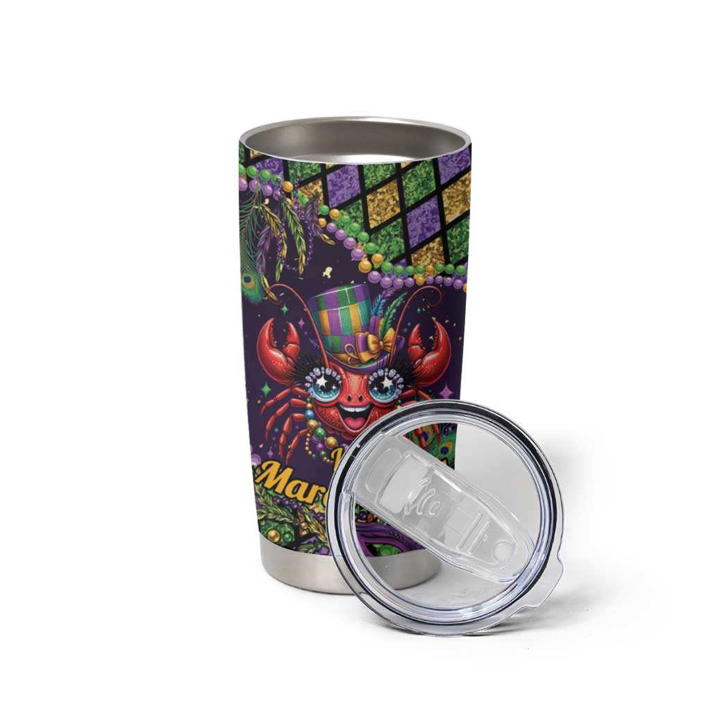 Mardi Gras Crawfish Tumbler Cup Let's Mardi Y'all - Wonder Print Shop