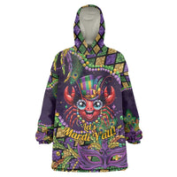 Mardi Gras Crawfish Wearable Blanket Hoodie Let's Mardi Y'all - Wonder Print Shop