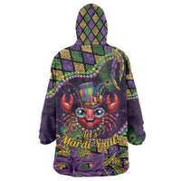Mardi Gras Crawfish Wearable Blanket Hoodie Let's Mardi Y'all - Wonder Print Shop