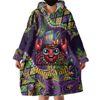 Mardi Gras Crawfish Wearable Blanket Hoodie Let's Mardi Y'all - Wonder Print Shop