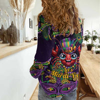 Mardi Gras Crawfish Women Casual Shirt Let's Mardi Y'all - Wonder Print Shop