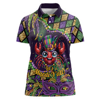 Mardi Gras Crawfish Women Polo Shirt Let's Mardi Y'all - Wonder Print Shop