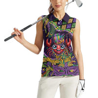 Mardi Gras Crawfish Women Sleeveless Polo Shirt Let's Mardi Y'all - Wonder Print Shop