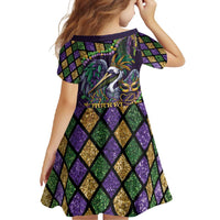 Mardi Gras Pelican Family Matching Long Sleeve Bodycon Dress and Hawaiian Shirt Crowned Feathers Carnival Reign - Wonder Print Shop