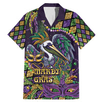 Mardi Gras Pelican Family Matching Mermaid Dress and Hawaiian Shirt Crowned Feathers Carnival Reign - Wonder Print Shop