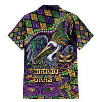 Mardi Gras Pelican Family Matching Mermaid Dress and Hawaiian Shirt Crowned Feathers Carnival Reign - Wonder Print Shop