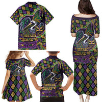Mardi Gras Pelican Family Matching Puletasi and Hawaiian Shirt Crowned Feathers Carnival Reign - Wonder Print Shop