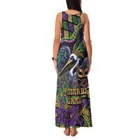 Mardi Gras Pelican Family Matching Tank Maxi Dress and Hawaiian Shirt Crowned Feathers Carnival Reign - Wonder Print Shop