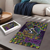 Mardi Gras Pelican Puzzle Crowned Feathers Carnival Reign - Wonder Print Shop