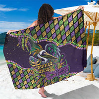 Mardi Gras Pelican Sarong Crowned Feathers Carnival Reign - Wonder Print Shop