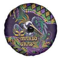 Mardi Gras Pelican Spare Tire Cover Crowned Feathers Carnival Reign - Wonder Print Shop
