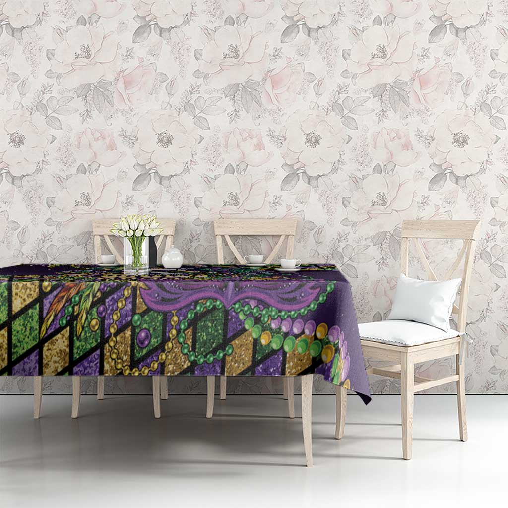 Mardi Gras Pelican Tablecloth Crowned Feathers Carnival Reign - Wonder Print Shop