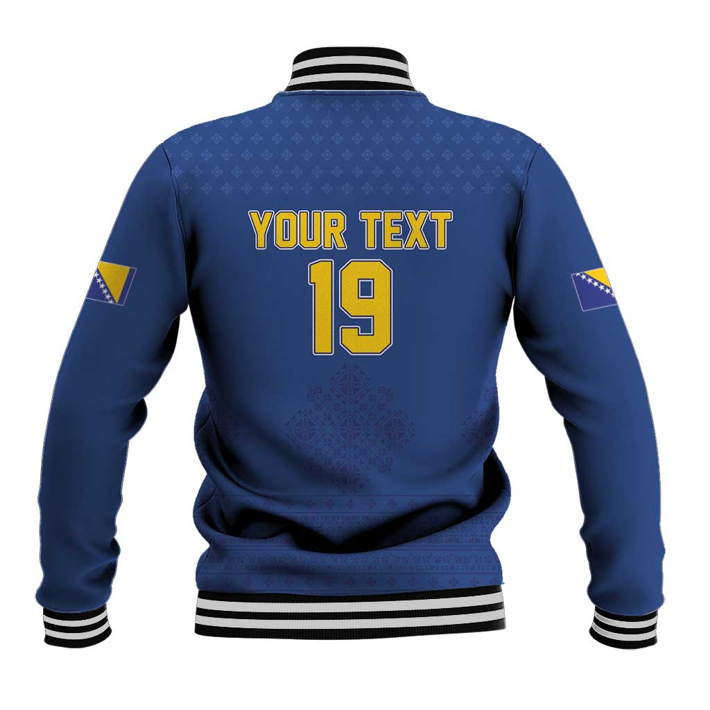 Custom Bosnia and Herzegovina Football 2026 Baseball Jacket Zmijanje Embroidery Pride