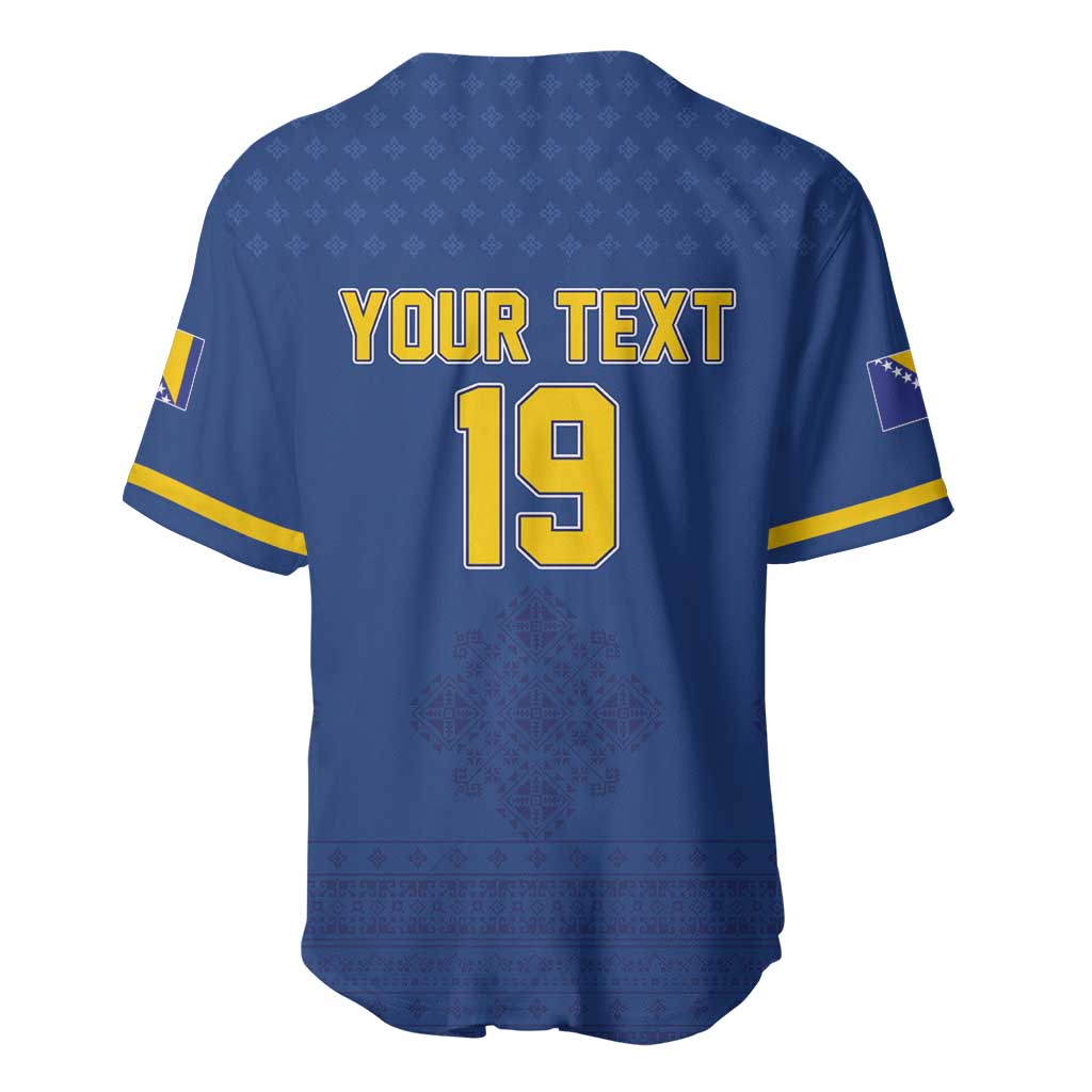 Custom Bosnia and Herzegovina Football 2026 Baseball Jersey Zmijanje Embroidery Pride