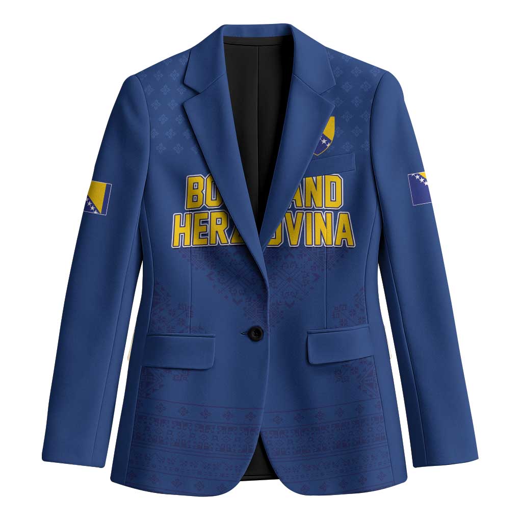 Custom Bosnia and Herzegovina Football 2026 Blazer Zmijanje Embroidery Pride