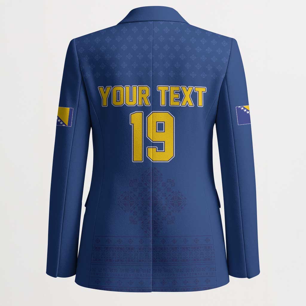 Custom Bosnia and Herzegovina Football 2026 Blazer Zmijanje Embroidery Pride