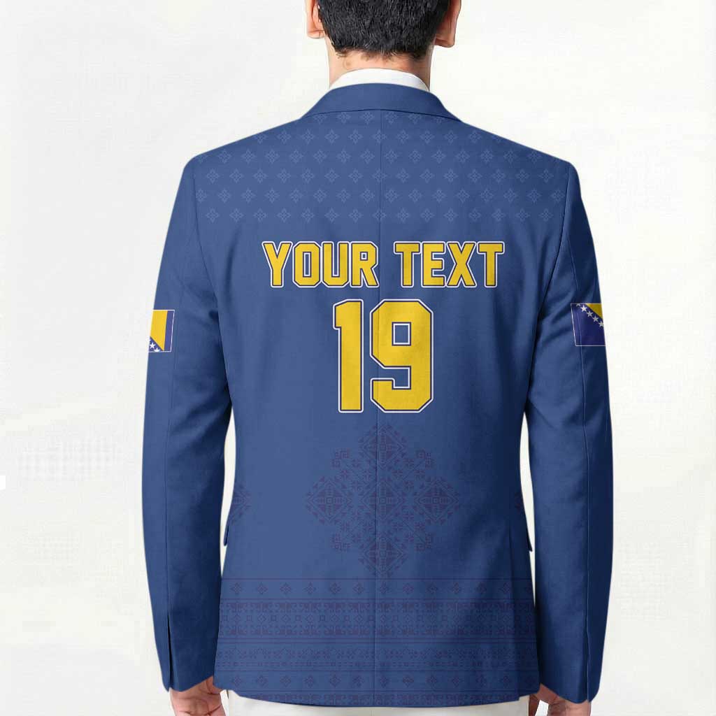 Custom Bosnia and Herzegovina Football 2026 Blazer Zmijanje Embroidery Pride