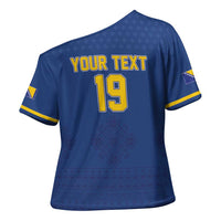 Custom Bosnia and Herzegovina Football 2026 Cross Shoulder Shirt Zmijanje Embroidery Pride