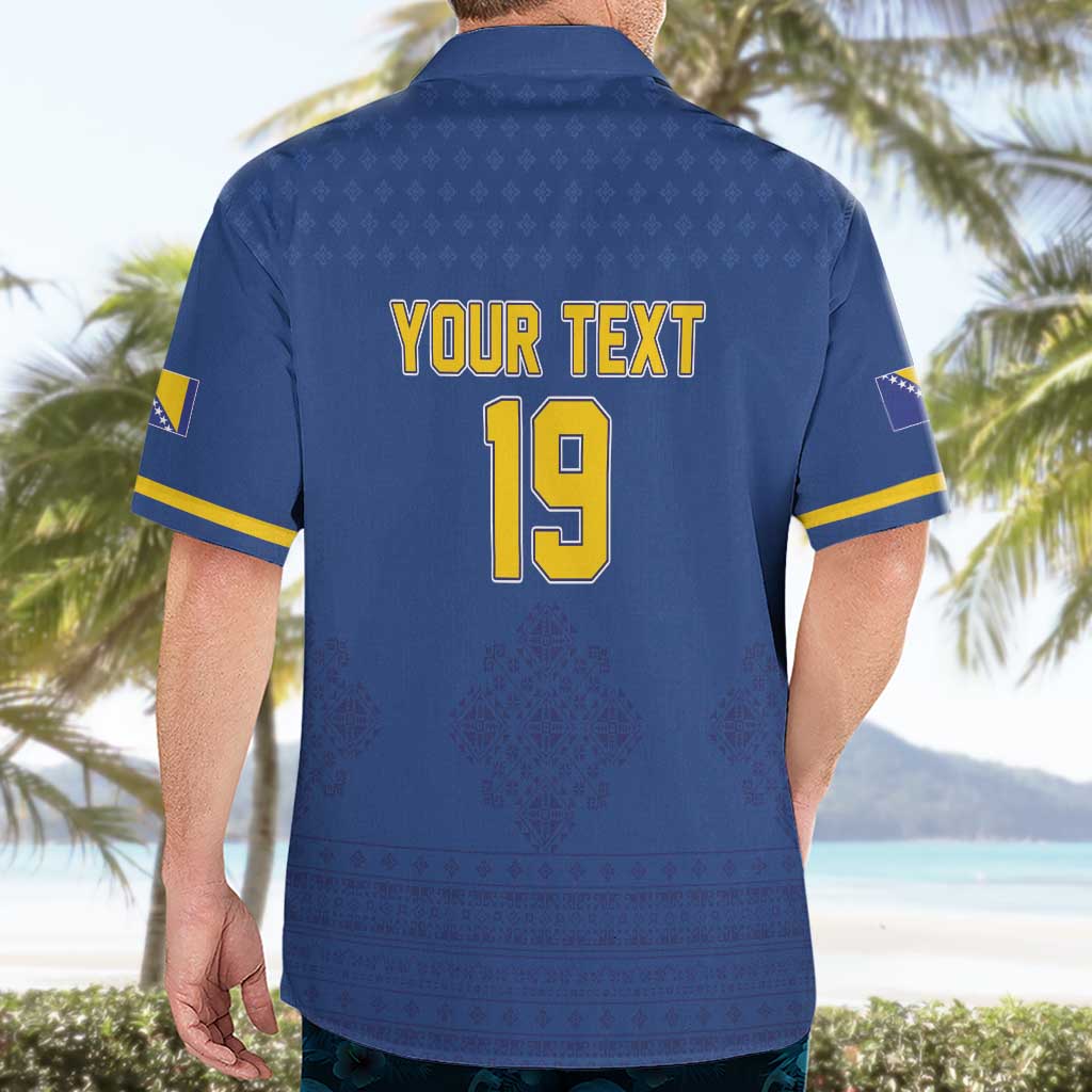 Custom Bosnia and Herzegovina Football 2026 Hawaiian Shirt Zmijanje Embroidery Pride