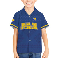 Custom Bosnia and Herzegovina Football 2026 Hawaiian Shirt Zmijanje Embroidery Pride