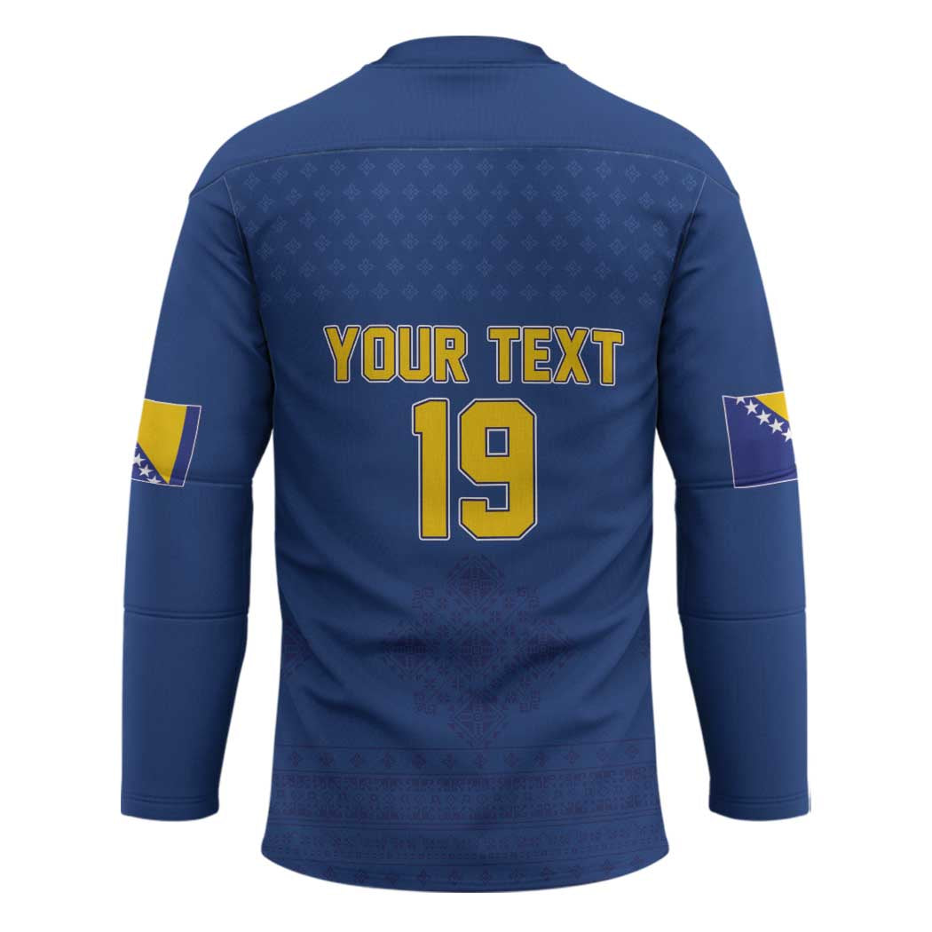Custom Bosnia and Herzegovina Football 2026 Hockey Jersey Zmijanje Embroidery Pride