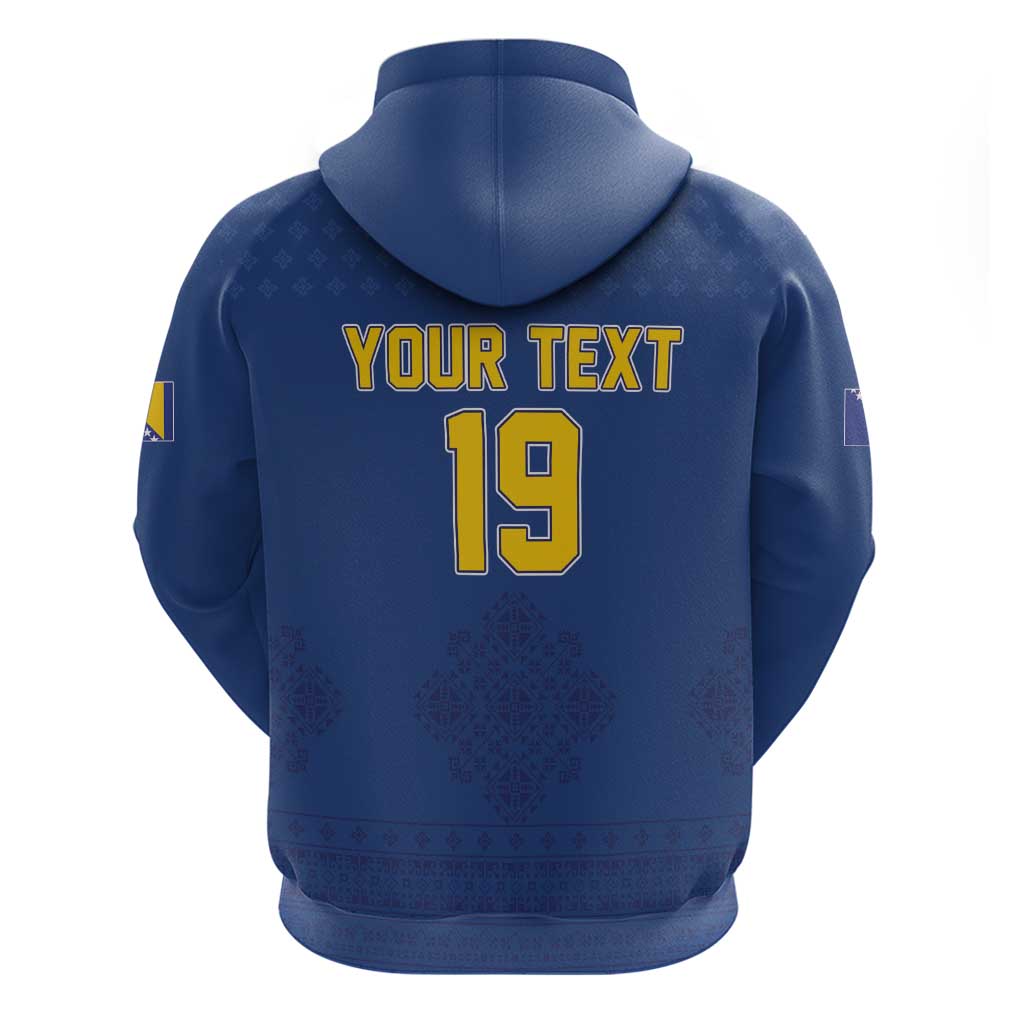 Custom Bosnia and Herzegovina Football 2026 Hoodie Zmijanje Embroidery Pride