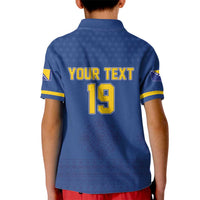 Custom Bosnia and Herzegovina Football 2026 Kid Polo Shirt Zmijanje Embroidery Pride