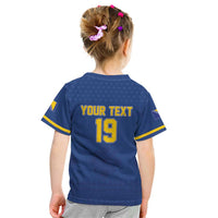 Custom Bosnia and Herzegovina Football 2026 Kid T Shirt Zmijanje Embroidery Pride