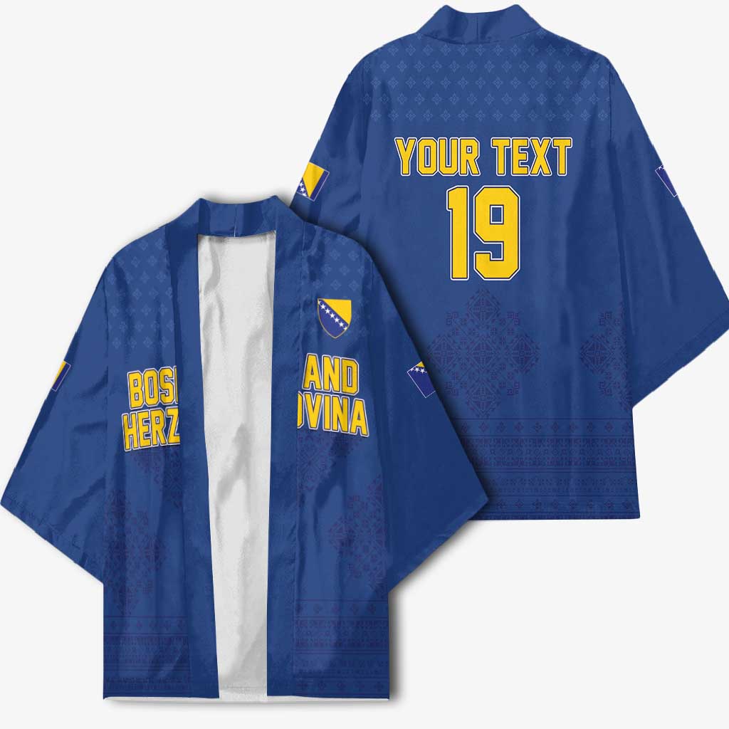 Custom Bosnia and Herzegovina Football 2026 Kimono Zmijanje Embroidery Pride