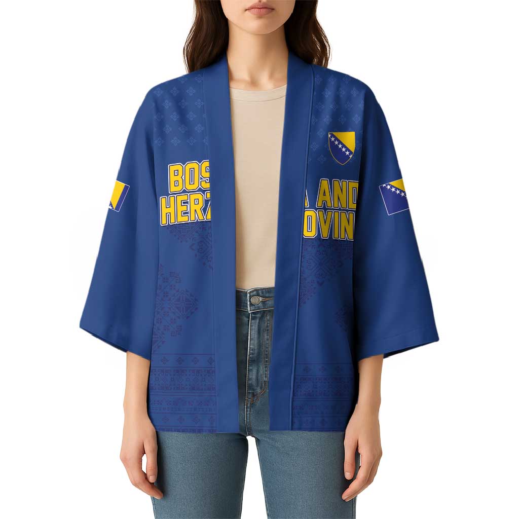 Custom Bosnia and Herzegovina Football 2026 Kimono Zmijanje Embroidery Pride