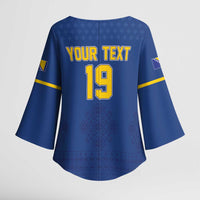 Custom Bosnia and Herzegovina Football 2026 Kimono Sleeve Blouse Zmijanje Embroidery Pride