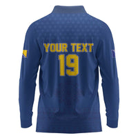 Custom Bosnia and Herzegovina Football 2026 Long Sleeve Polo Shirt Zmijanje Embroidery Pride