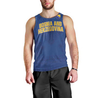 Custom Bosnia and Herzegovina Football 2026 Men Tank Top Zmijanje Embroidery Pride
