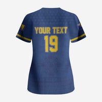 Custom Bosnia and Herzegovina Football 2026 Scrub Top Zmijanje Embroidery Pride