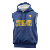 Custom Bosnia and Herzegovina Football 2026 Sleeveless Hoodie Zmijanje Embroidery Pride