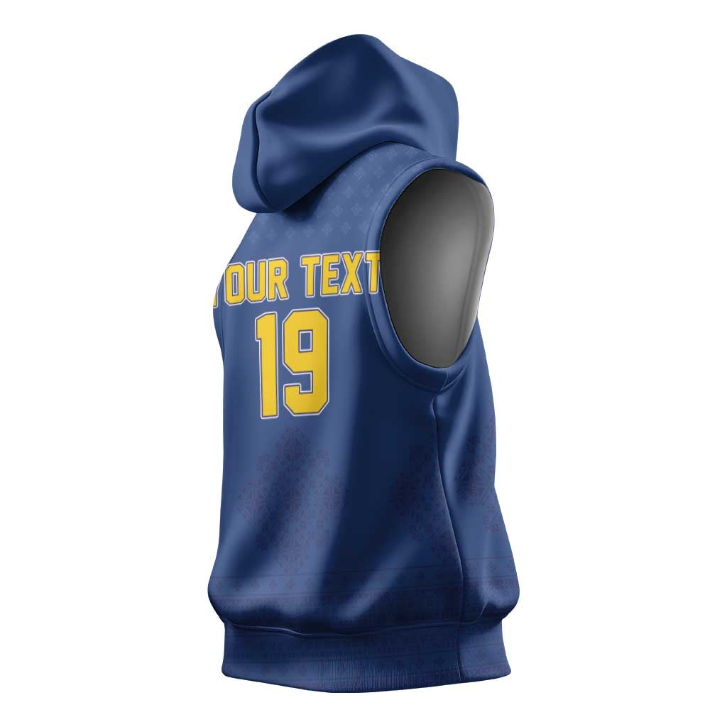 Custom Bosnia and Herzegovina Football 2026 Sleeveless Hoodie Zmijanje Embroidery Pride