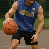 Custom Bosnia and Herzegovina Football 2026 Sleeveless Hoodie Zmijanje Embroidery Pride