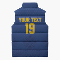 Custom Bosnia and Herzegovina Football 2026 Sleeveless Puffer Jacket Zmijanje Embroidery Pride