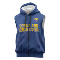 Custom Bosnia and Herzegovina Football 2026 Sleeveless Zip Hoodie Zmijanje Embroidery Pride