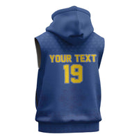 Custom Bosnia and Herzegovina Football 2026 Sleeveless Zip Hoodie Zmijanje Embroidery Pride