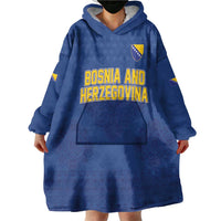 Custom Bosnia and Herzegovina Football 2026 Wearable Blanket Hoodie Zmijanje Embroidery Pride