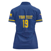 Custom Bosnia and Herzegovina Football 2026 Women Polo Shirt Zmijanje Embroidery Pride