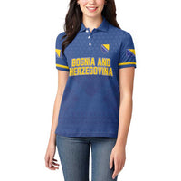 Custom Bosnia and Herzegovina Football 2026 Women Polo Shirt Zmijanje Embroidery Pride