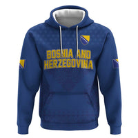 Custom Bosnia and Herzegovina Football 2026 Zip Hoodie Zmijanje Embroidery Pride