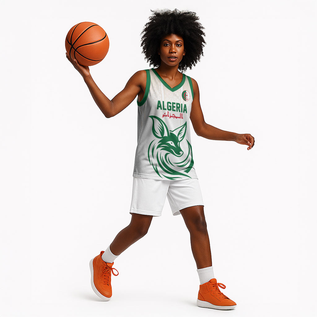 Custom World Football 2026 Algeria Basketball Jersey Les Fennecs Desert Fox Pride