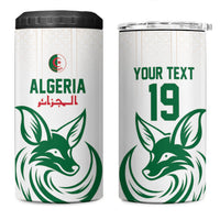 Custom World Football 2026 Algeria 4 in 1 Can Cooler Tumbler Les Fennecs Desert Fox Pride