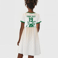 Custom World Football 2026 Algeria Kid Short Sleeve Dress Les Fennecs Desert Fox Pride