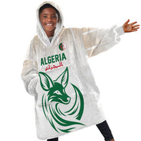 Custom World Football 2026 Algeria Kid Wearable Blanket Hoodie Les Fennecs Desert Fox Pride