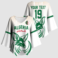 Custom World Football 2026 Algeria Kimono Sleeve Blouse Les Fennecs Desert Fox Pride