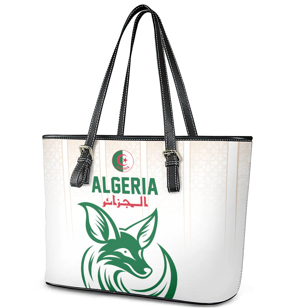 World Football 2026 Algeria Leather Tote Bag Les Fennecs Desert Fox Pride